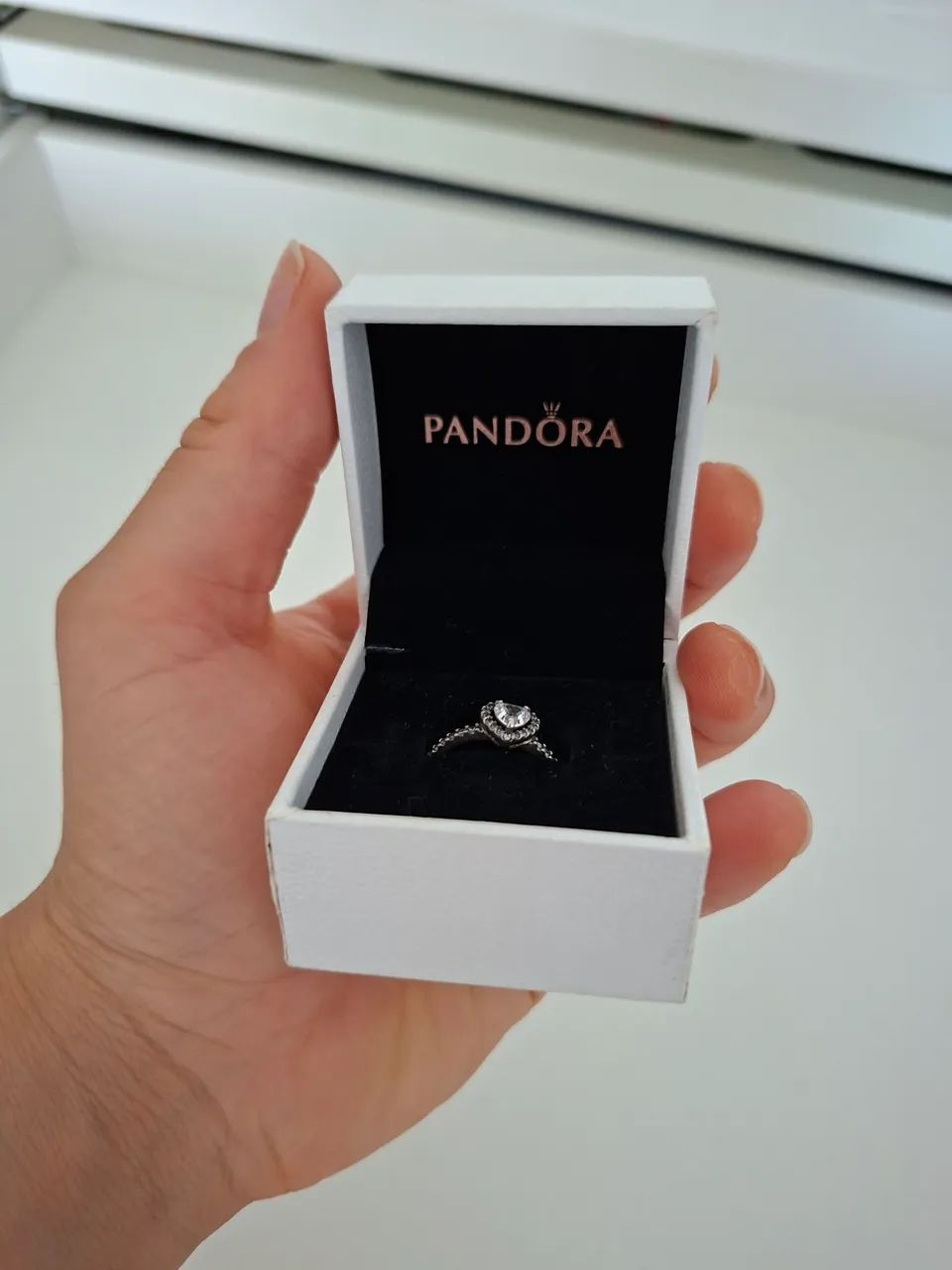 Anel de diamante pandora S925/ ale54