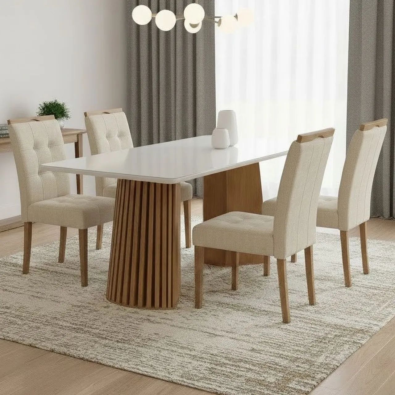 *Mesa de Jantar Nevada +4 Cadeiras Pronta Entrega - Foto 4