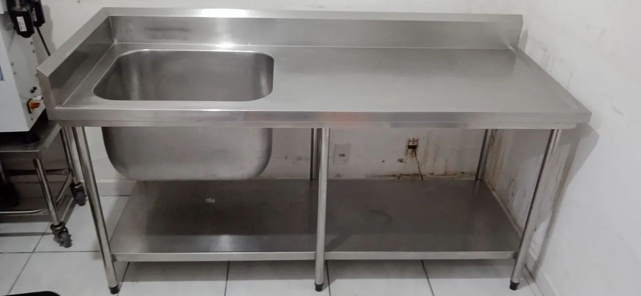 Bancada inox com pia - Foto 2