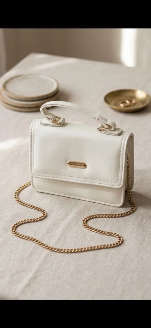Bolsa branca elegante 