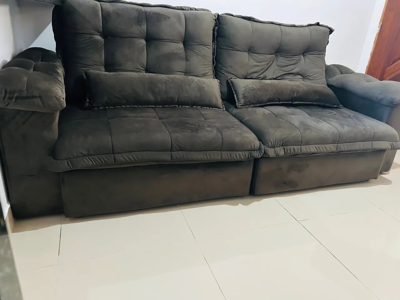 Sofá retrátil e reclinável 5 lugares - Foto 4