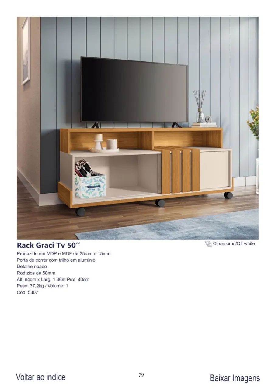 Rack Bancada GRACI 1,36cm 
