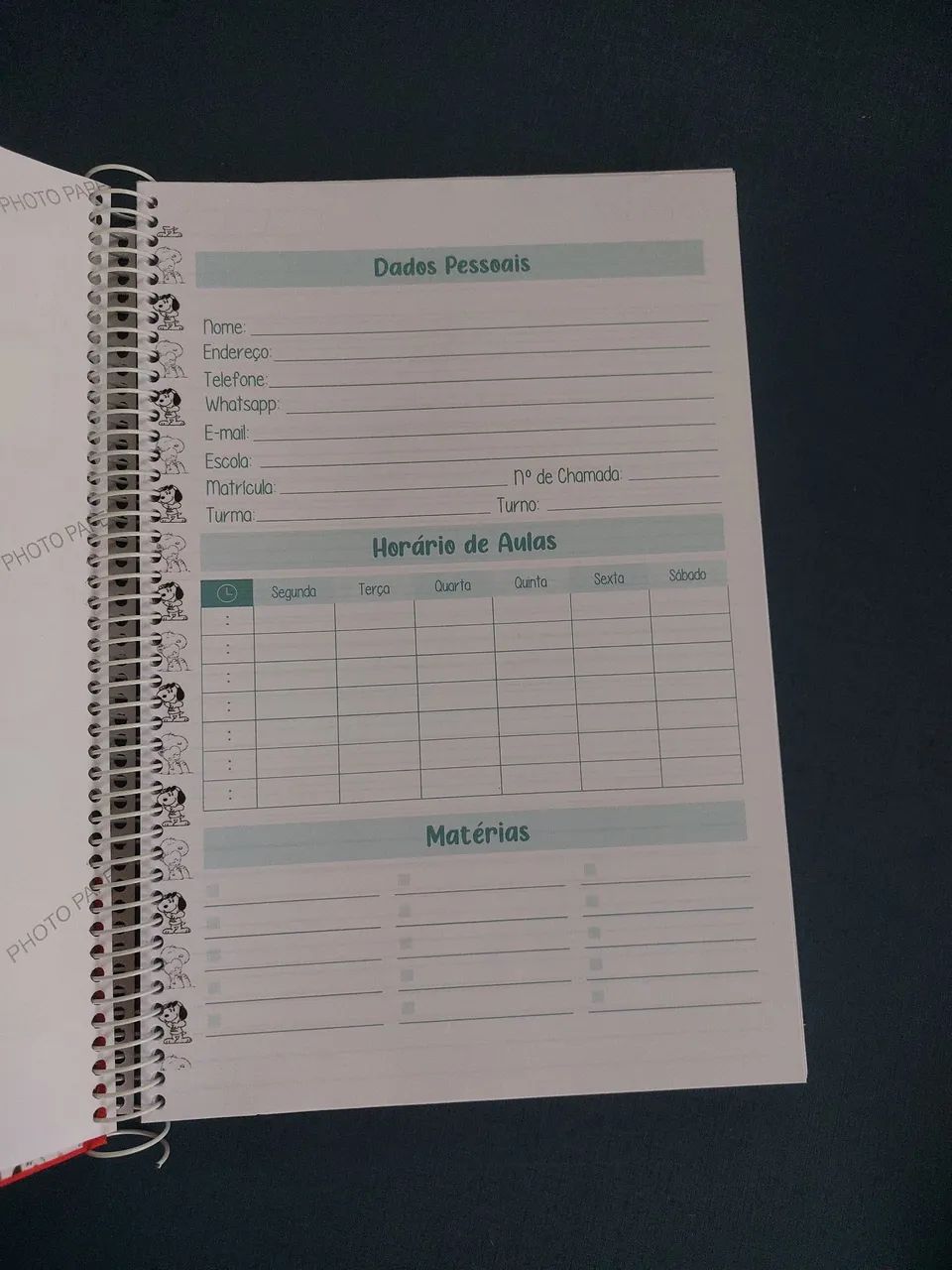 Caderno personalizado  Snoopy 445600329588418563
