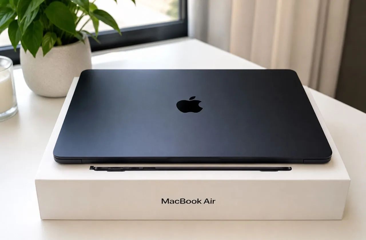 MacBook Air 13? com chip M4, 16 GB de RAM e SSD de 512 GB, cor Meia-Noite. - Foto 2
