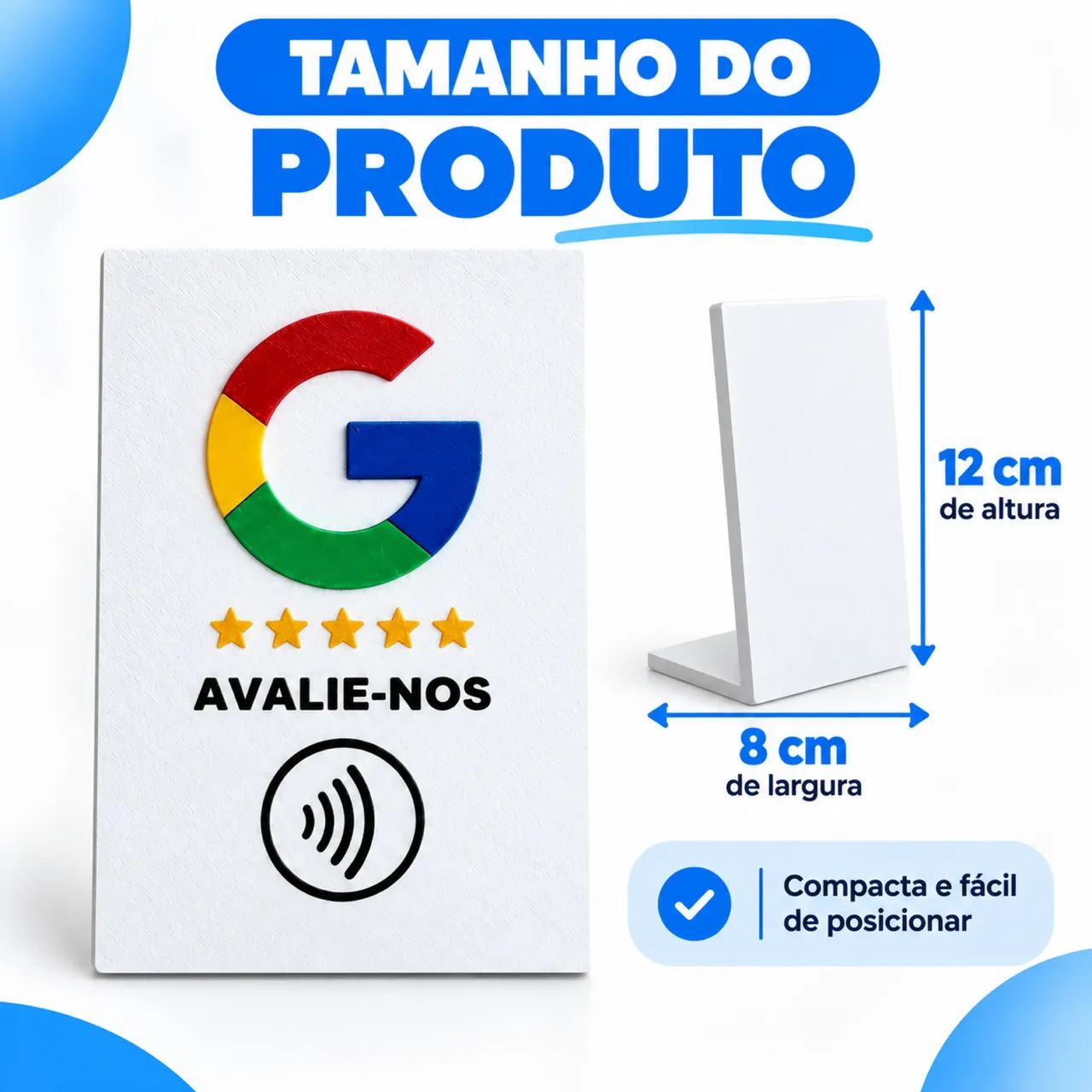 Placa NFC Avaliação Google Para Empresas Cliente Avaliar Com 1 Toque - Foto 5