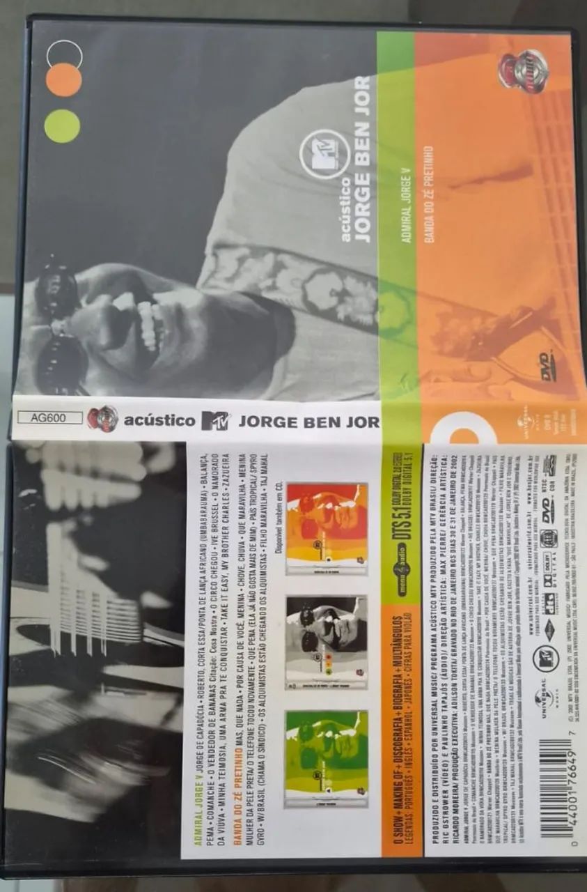 DVD acústico Jorge Ben Jor