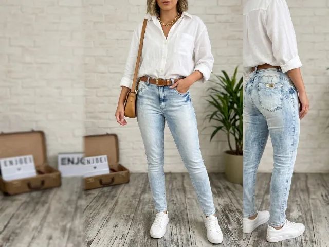 calça jeans feminina Damyller