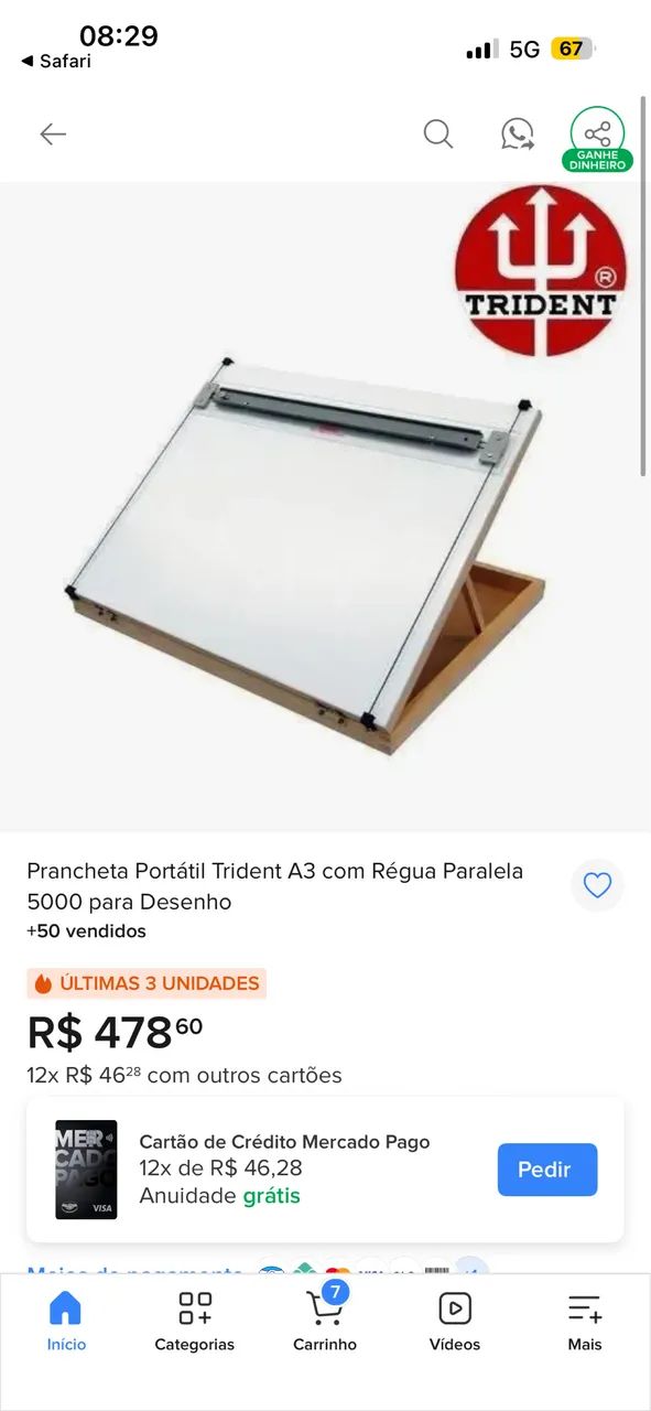 PRANCHETA A3 TRIDENT SEMINOVA  - Foto 3