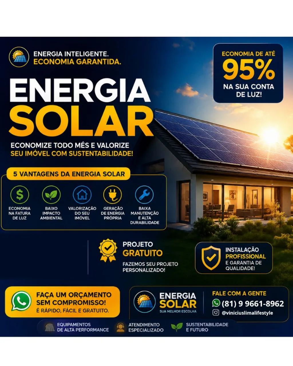 Energia Solar e Manutenção 