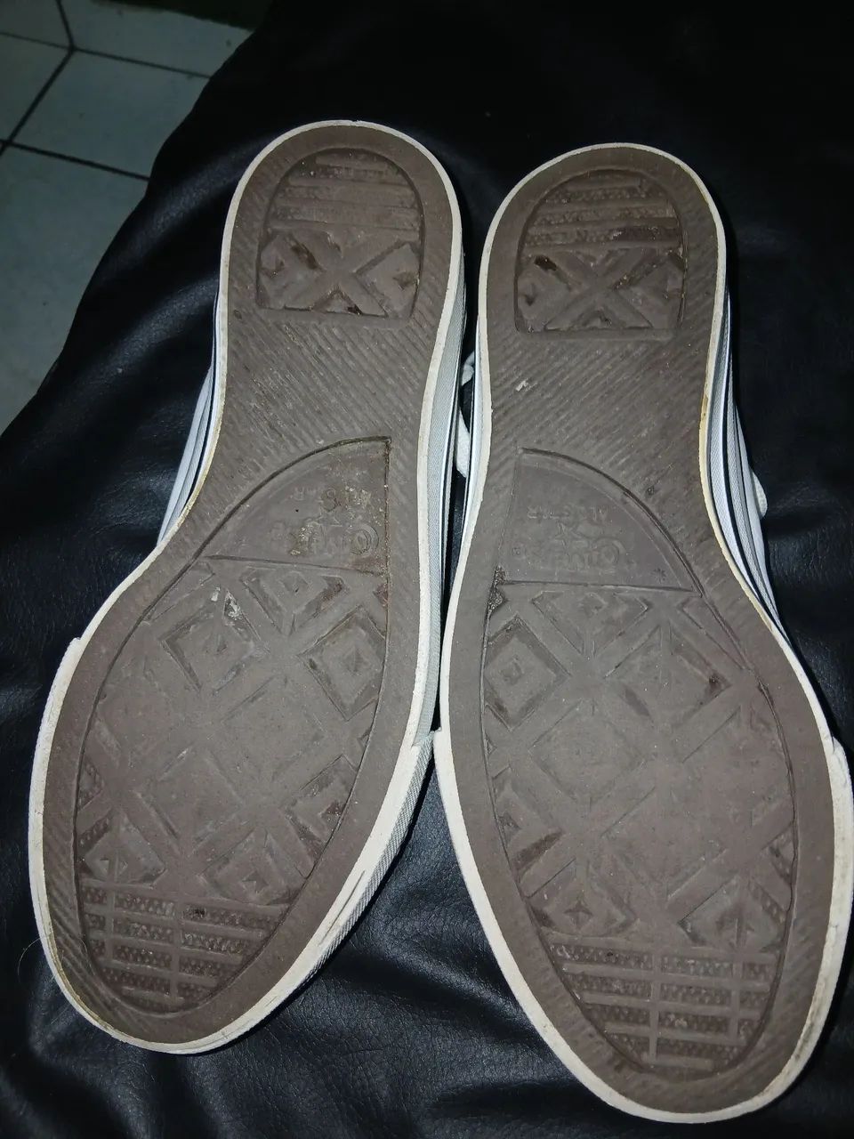 Tênis Converse All Star Plataforma Couro Branco - Original ótimo estado  - Foto 5