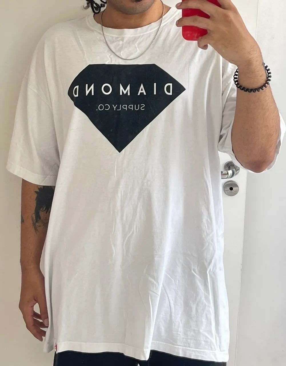 Camiseta branca plus size G3 Diamond