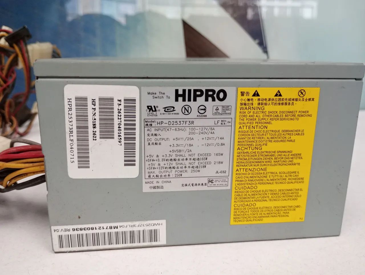 Fonte HP Hipro HP-D2537F3R 250W - Funcionando - Foto 4