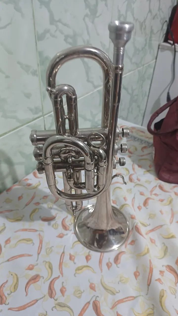Trompete cornet scavone em si e em dó  - Foto 2