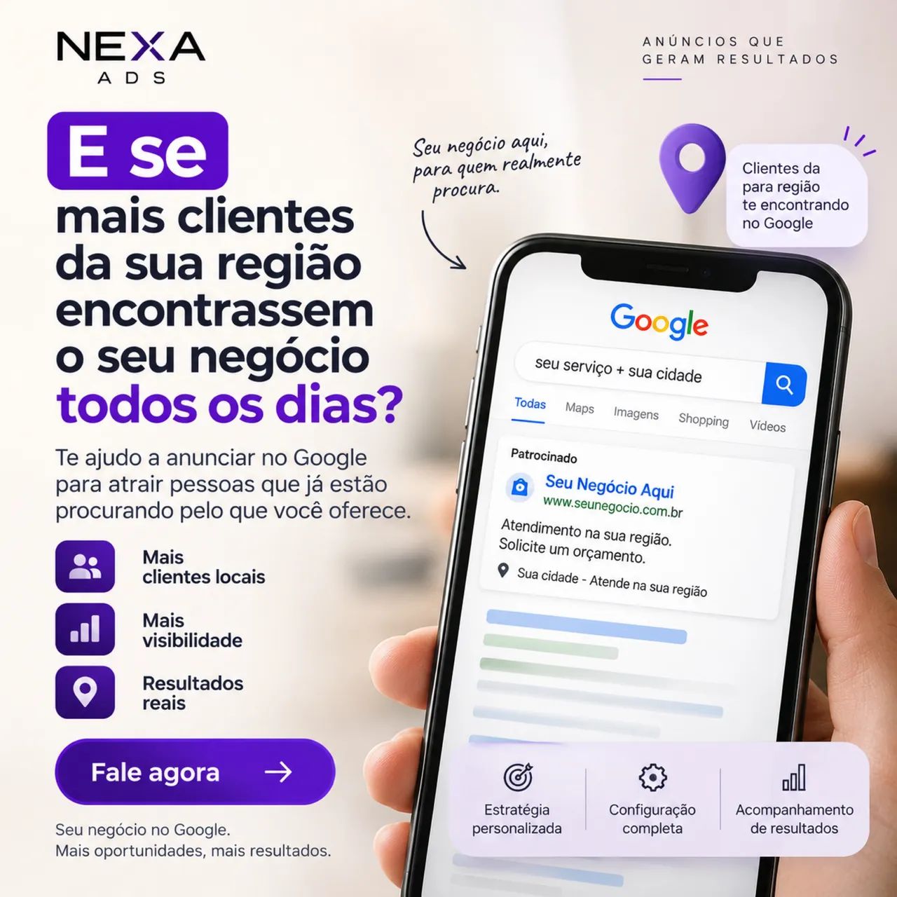 E se mais clientes encontrassem seu negócio?