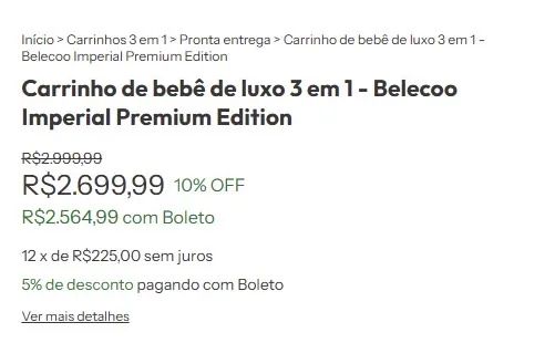 Carrinho de bebê importado - ótimo estado  - Foto 5