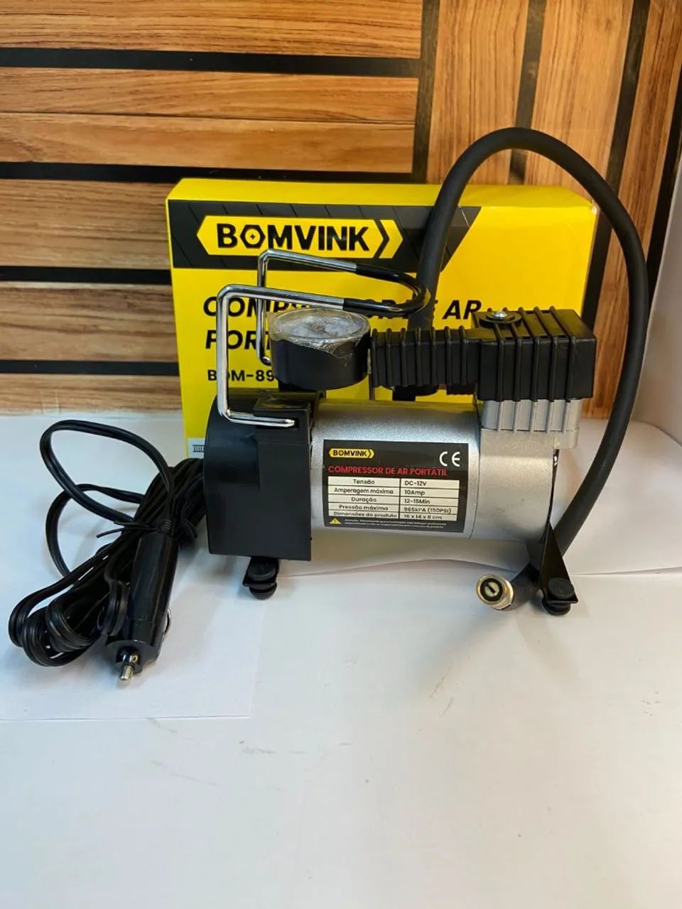 COMPRESSOR DE AR PORTÁTIL BOM-8902 BomVink