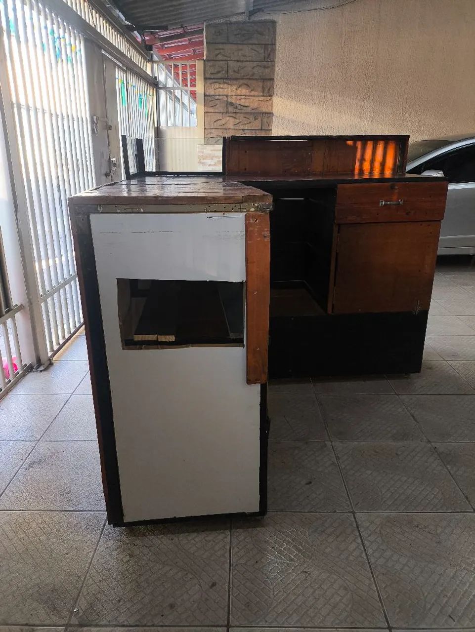 Balcão de palete em L com rodas  - Foto 2