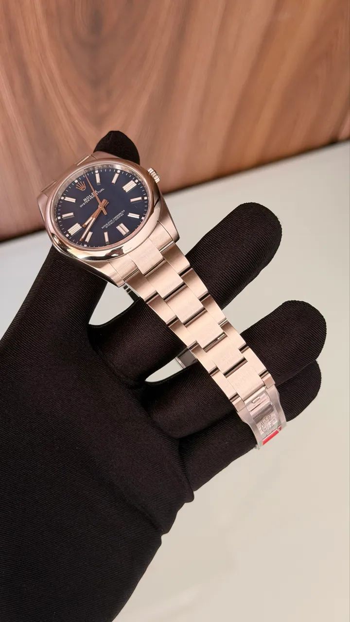 Rolex Oyster Perpetual 41mm Med Blue - Foto 4