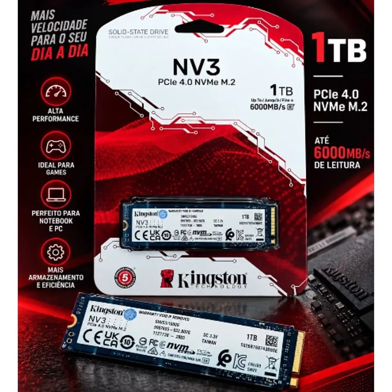 SSD 1TB. Kingston NV3