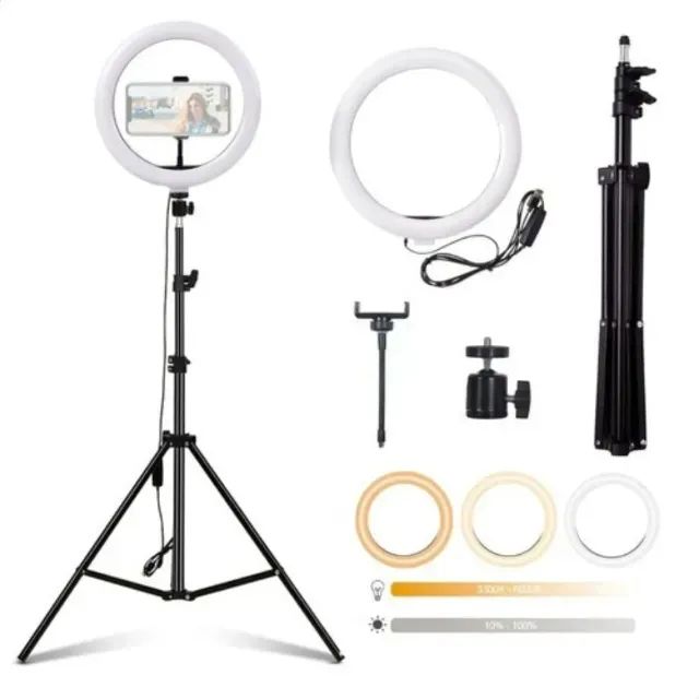 Ring Light 12" 30cm Com Suporte de Celular + Tripé 2.10m Oberon OR-PL812 - WZetta