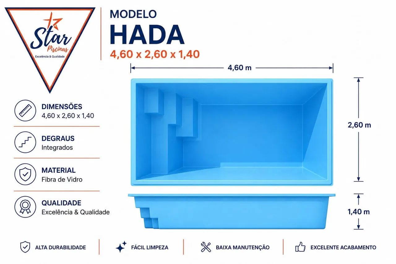 Piscinas de fibra completas e instaladas com deck em alvenaria grátis  - Foto 4