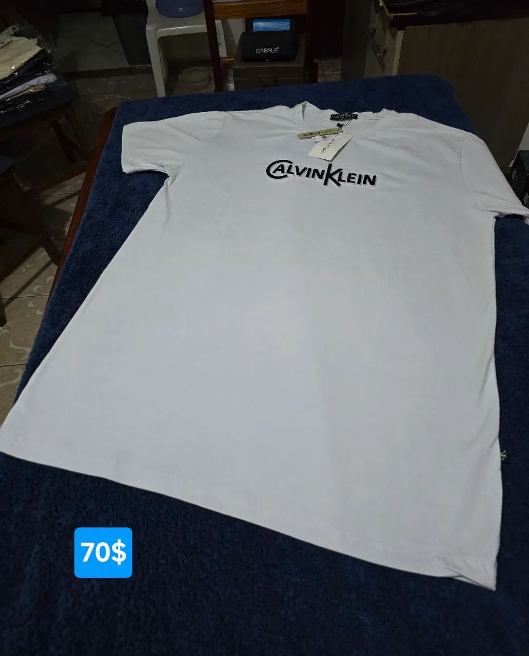Camisa Grife peruana elastano da Calvin Klein GG 