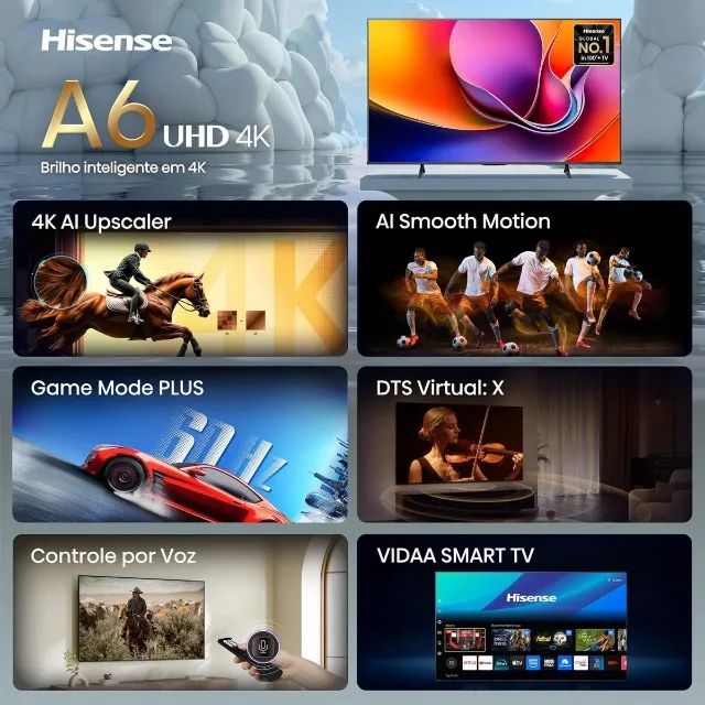 Smart TV Hisense 4K 50" Polegadas 50A6NV - Foto 3