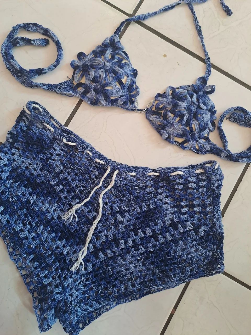 Conjunto crochê praia