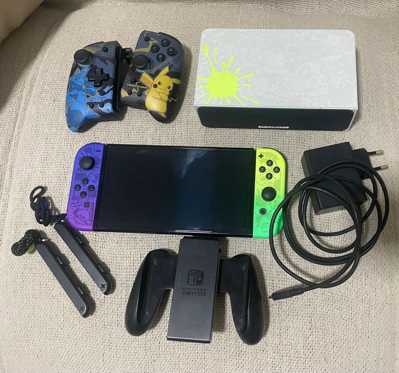 Switch Oled Splatoon Desbloqueado com cartão SD