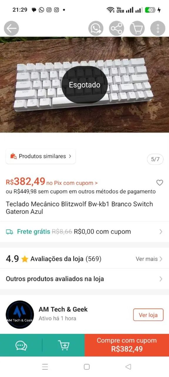 Teclado Mecânico BlitzWolf BW-KB1 - Foto 5