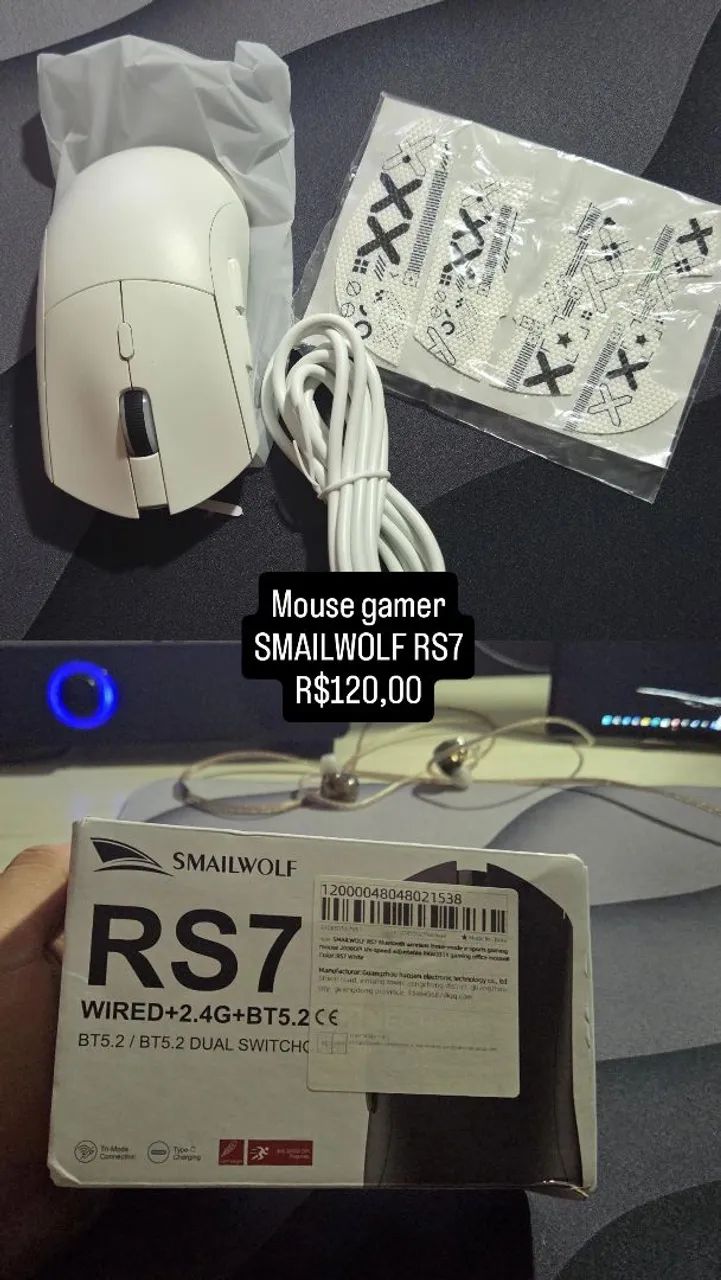 Mouse gamer SMAILWOLF RS7