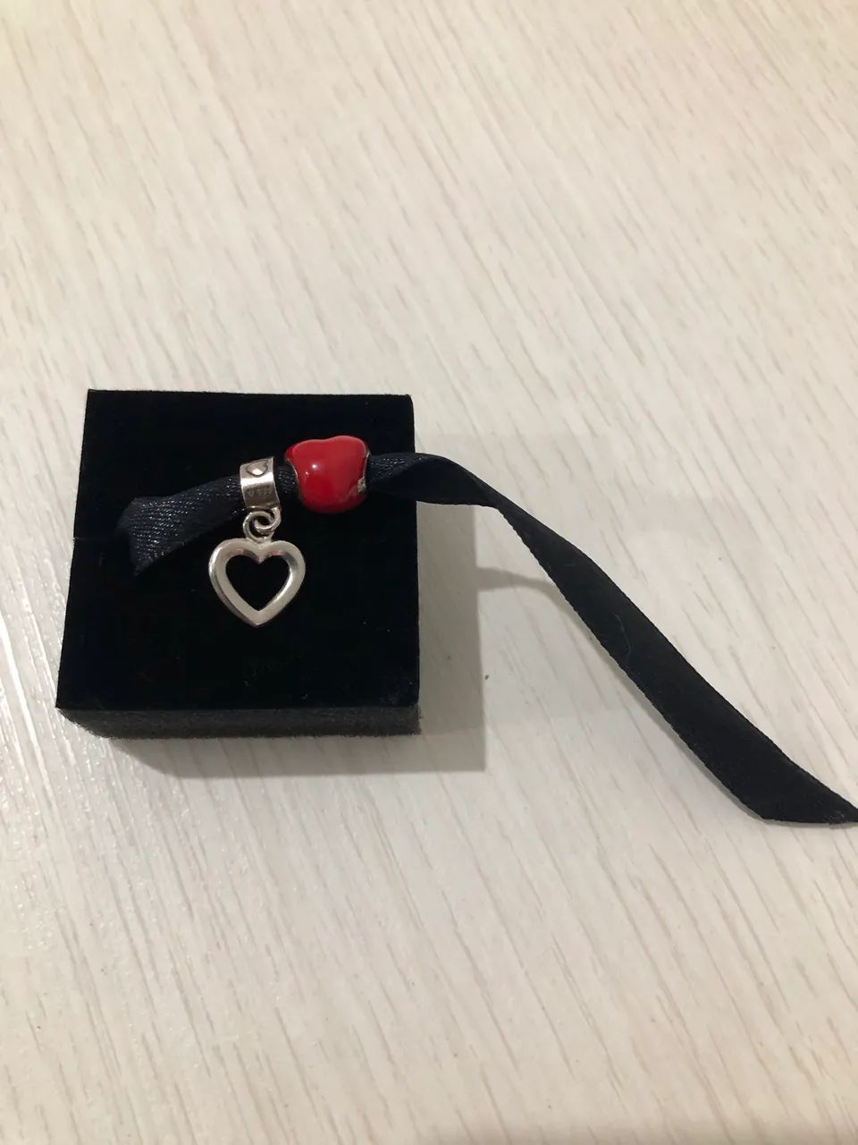 2 Charms (Pendente de Coração Pandora + Coração vermelho Pandora) - Foto 4