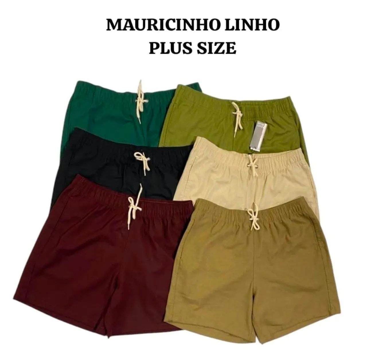 Shorts Mauricinho Linho Plus Size 
