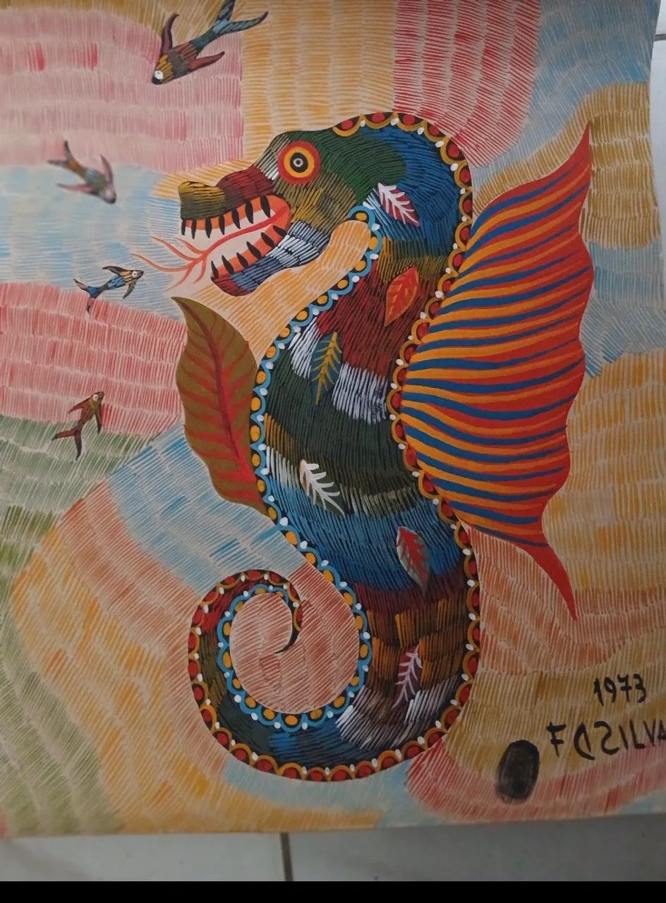 Chico da silva têmpera sobre papel