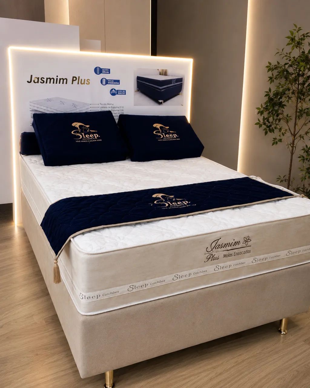 Cama box casal jasmim plus 