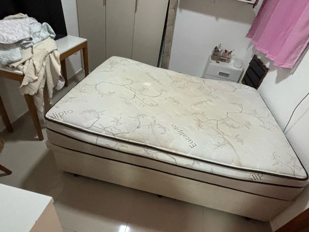 Cama de casal box com baú usada  - Foto 2