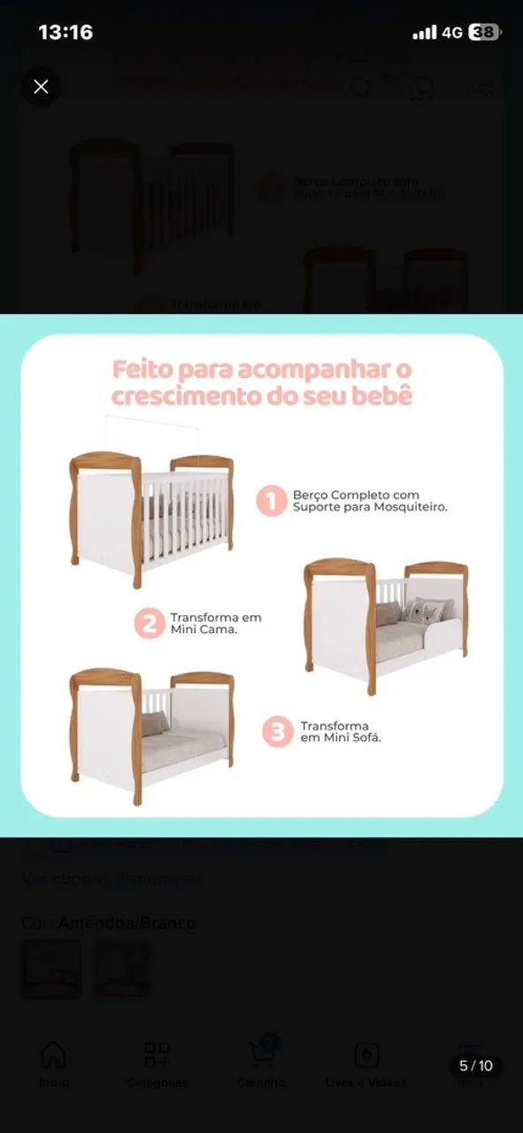 Berço americano com colchão  - Foto 3