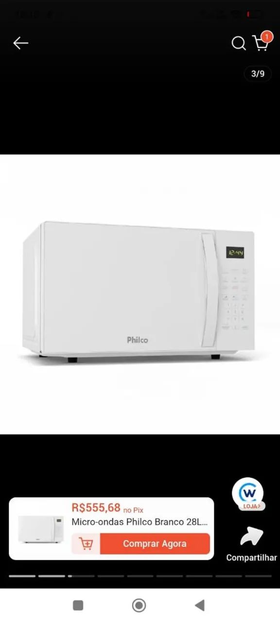 Micro-ondas Philco branco 28 litros 