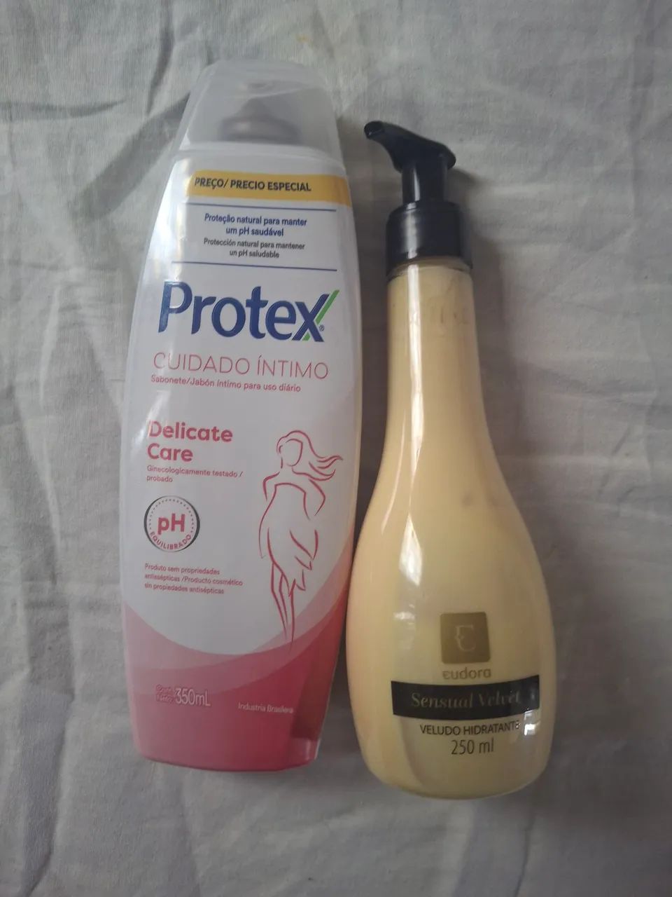 Sabonete íntimo e creme corporal 