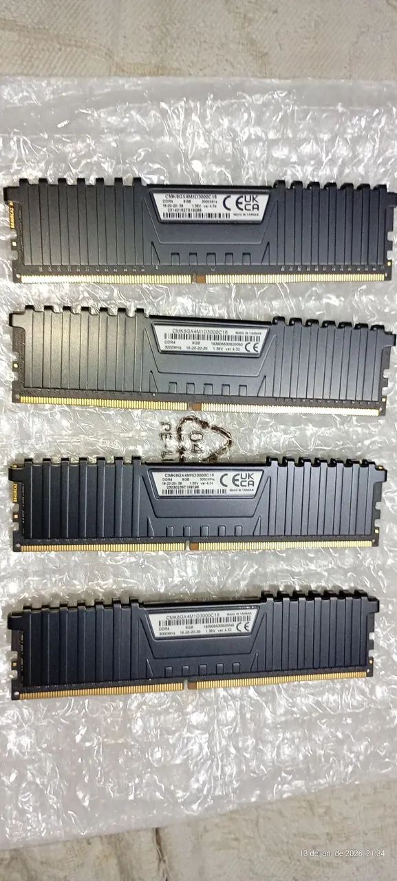Memórias ddr4 corsai vangence Lxp novas  - Foto 3