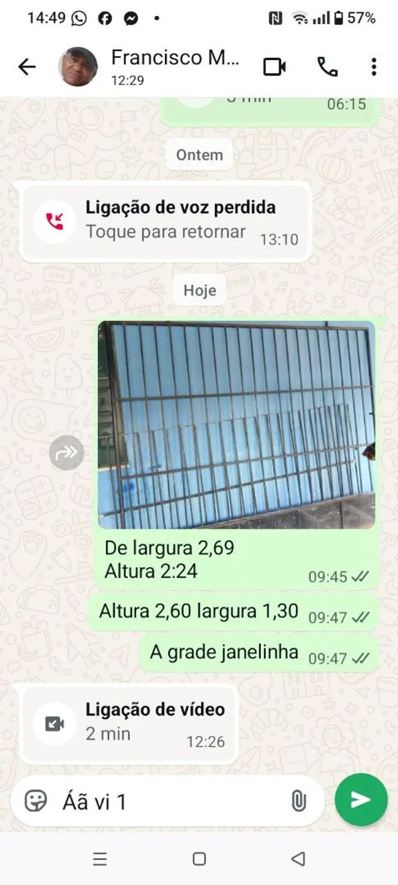 Vende-se portão de ferro