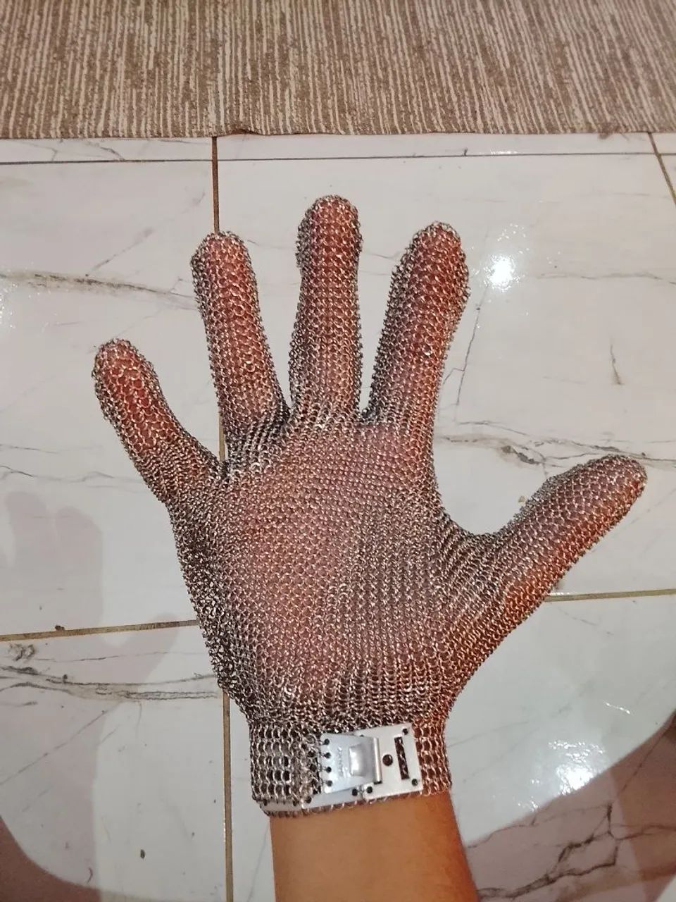 Luva de Malha Aço inox Anticorte - Foto 2