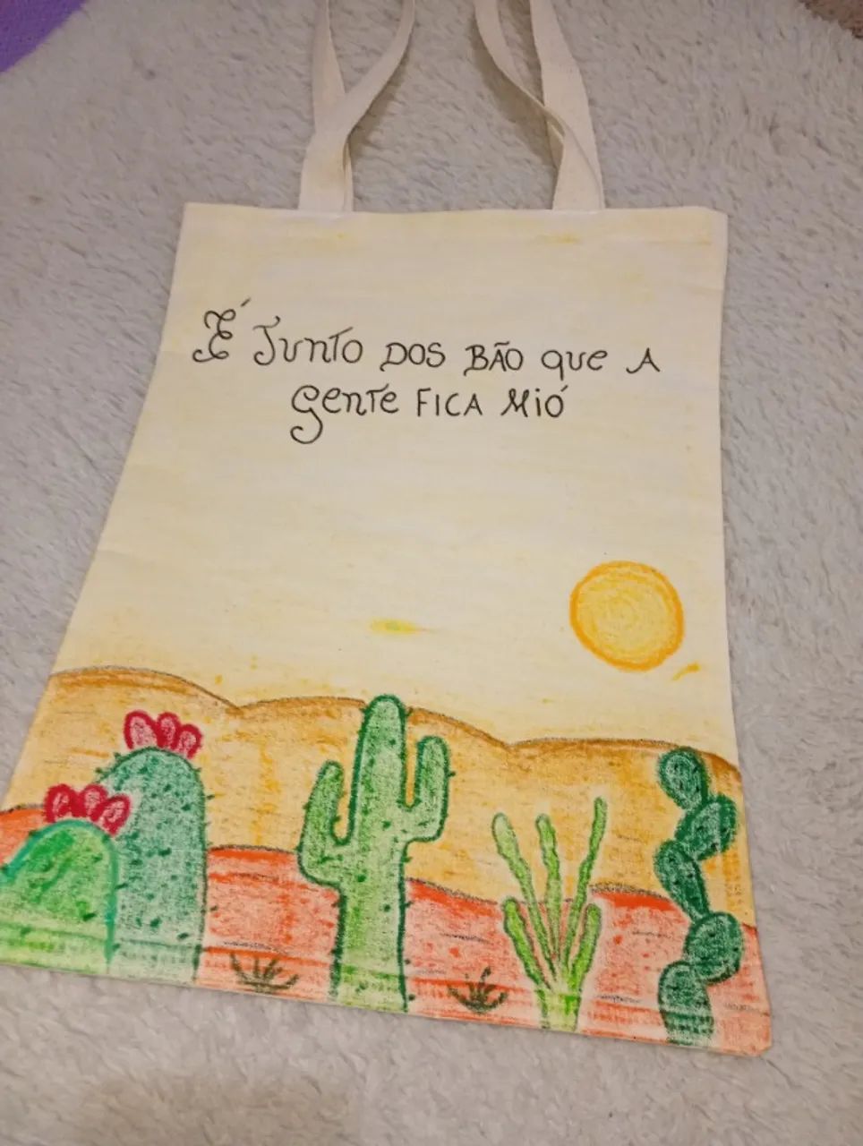 Ecobag pintada a mão 