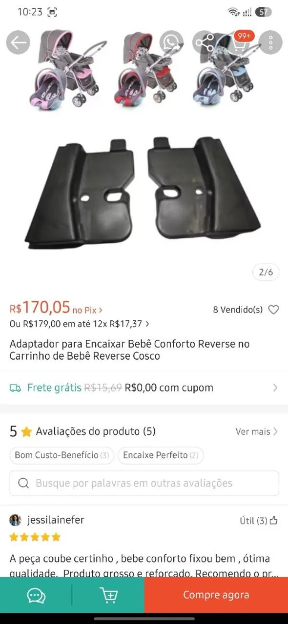 Adaptador para carrinho cosco