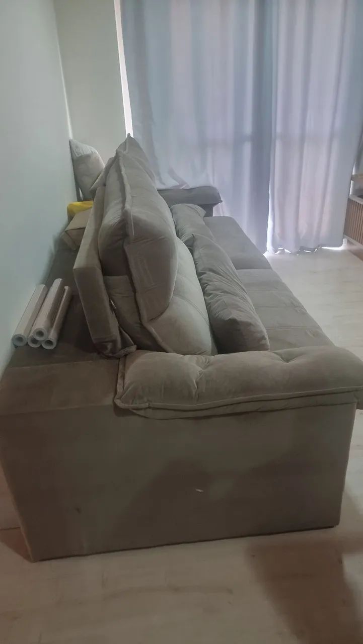 Sofá retrátil e reclinável 2.90mts com nota fiscal - Foto 2