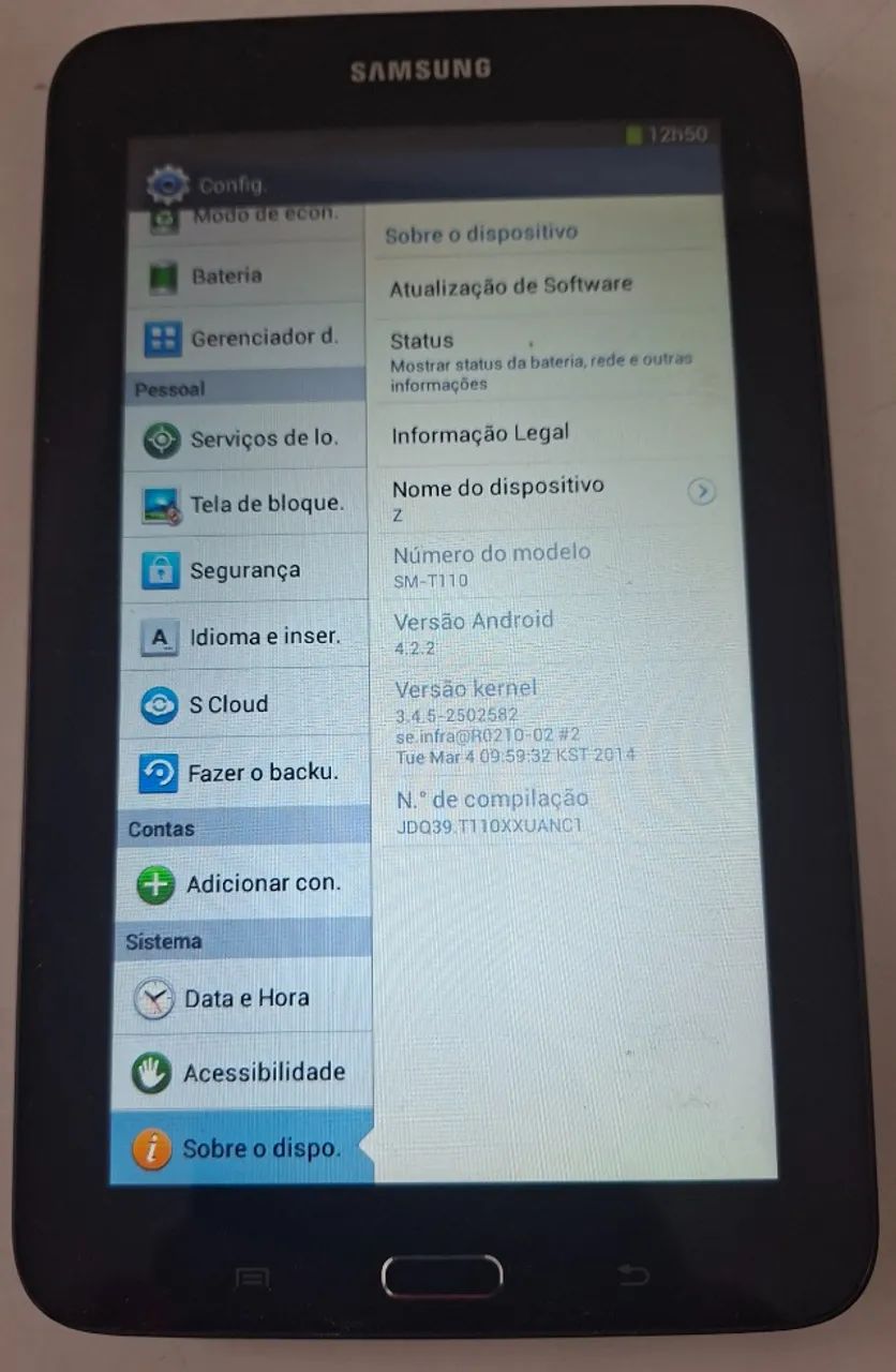 Tablet Samsung SM-T110 com Android 4.2. Nao é possivel atualizar ele sem efetuar ROOT - Foto 2