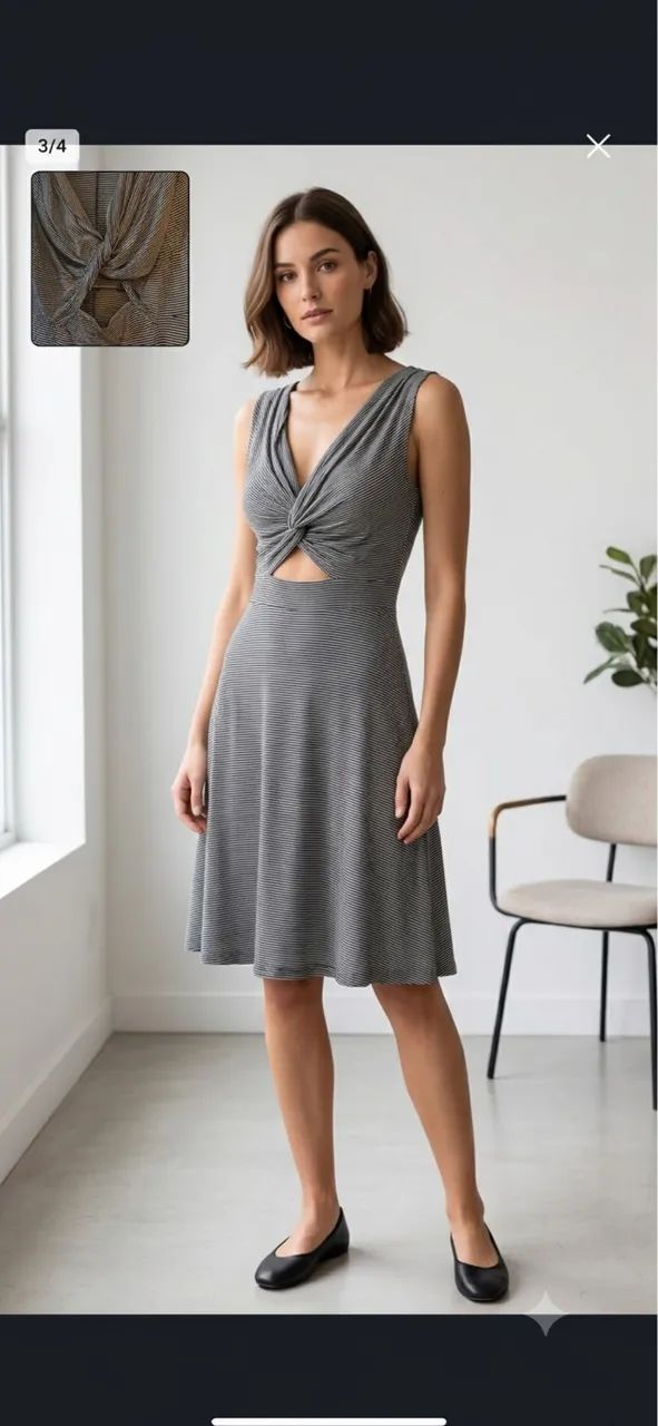 Vestido tamanho P, veste M. - Foto 5