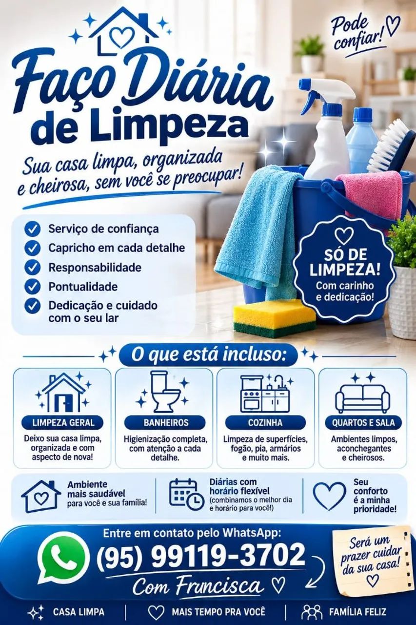 Diária/Faxina/Doméstica