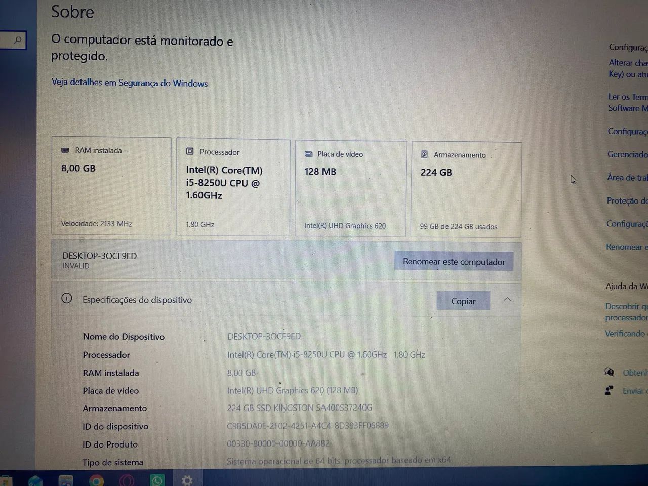 Notbook Lenovo i5 de 8 geração  - Foto 2