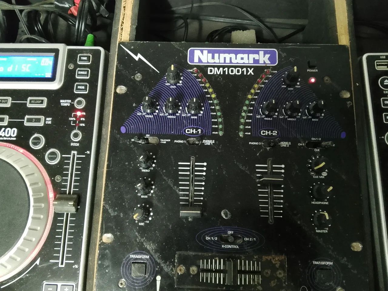 dois cdj numark mixer case cabos - Foto 2